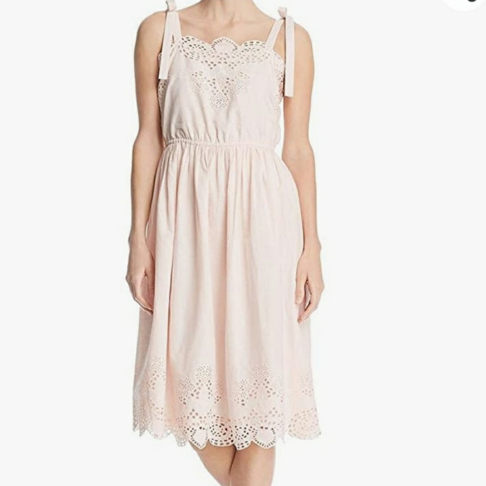 Catherine Malandrino Iace Trim Dress Size M Powder Pink